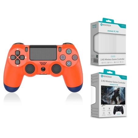 Comando Jogo PS4-PC-Android Laranja Sem Fio 2.4G GM-004