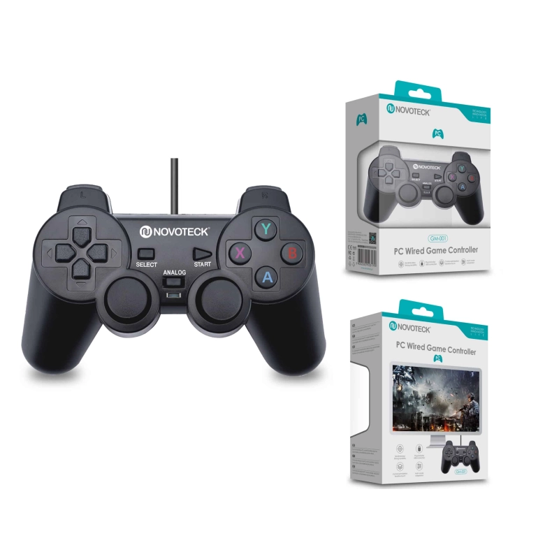 Comando de Jogo com Fio NOVOTECK GM-001 para PC - Precisão e Conforto para Gamers