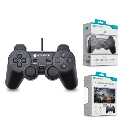 Comando de Jogo com Fio NOVOTECK GM-001 para PC - Precisão e Conforto para Gamers