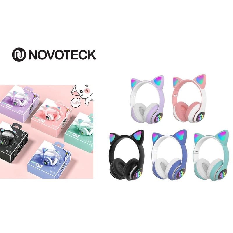 STN-28 AURICULARES BLUETOOTH GATO RGB
