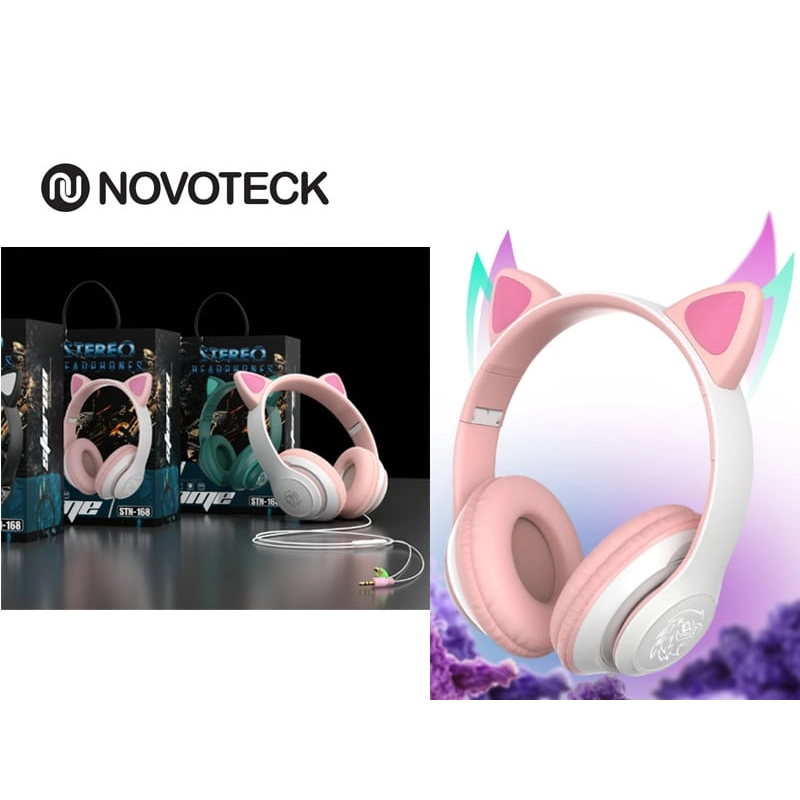 STN-168 AURICULARES BLUETOOTH GATO RGB