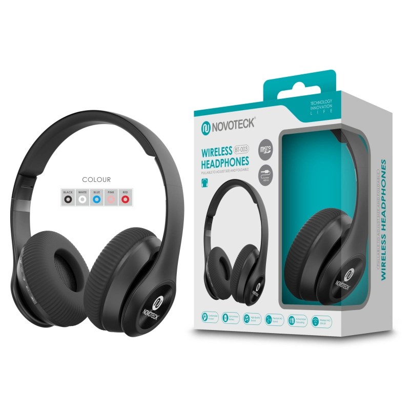 Auscultador Bluetooth Negro BT-003