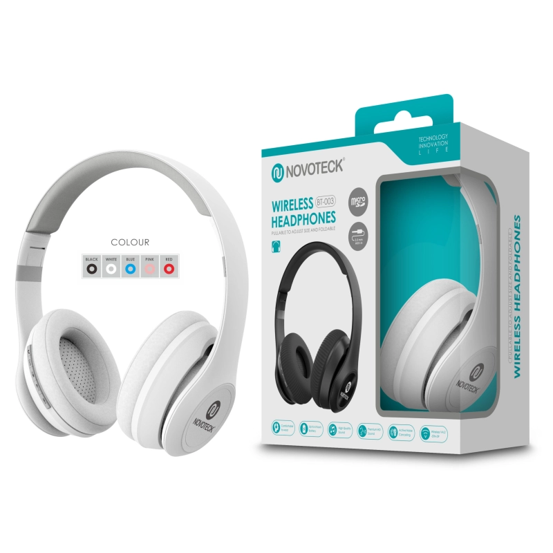 Auscultador Bluetooth Branco BT-003