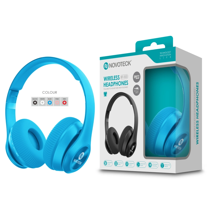 Auscultador Bluetooth Azul BT-003