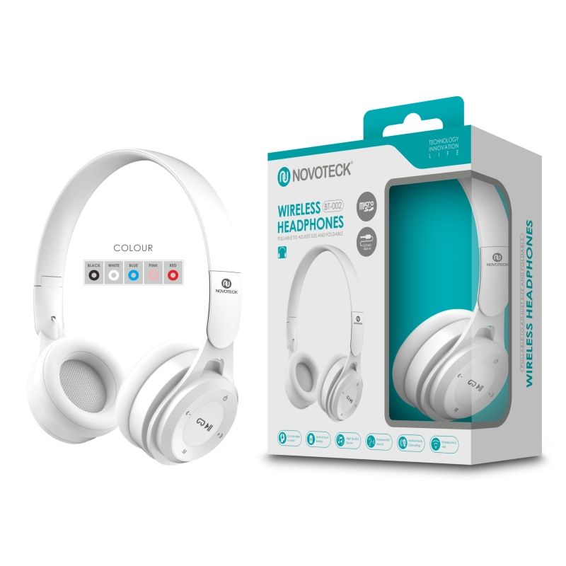 Auscultador Bluetooth Branco BT-002