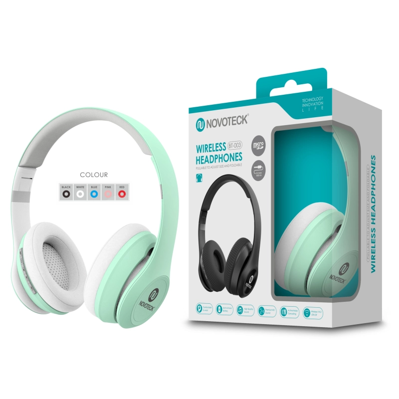 Auscultador Bluetooth Verde BT-003