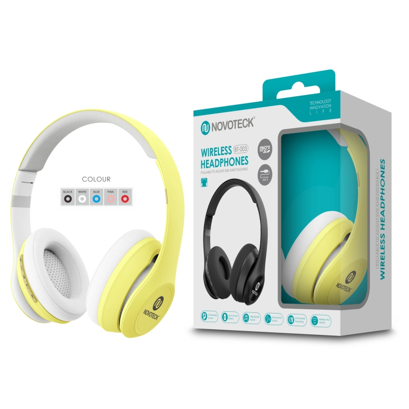 Auscultador Bluetooth Amarela BT-003