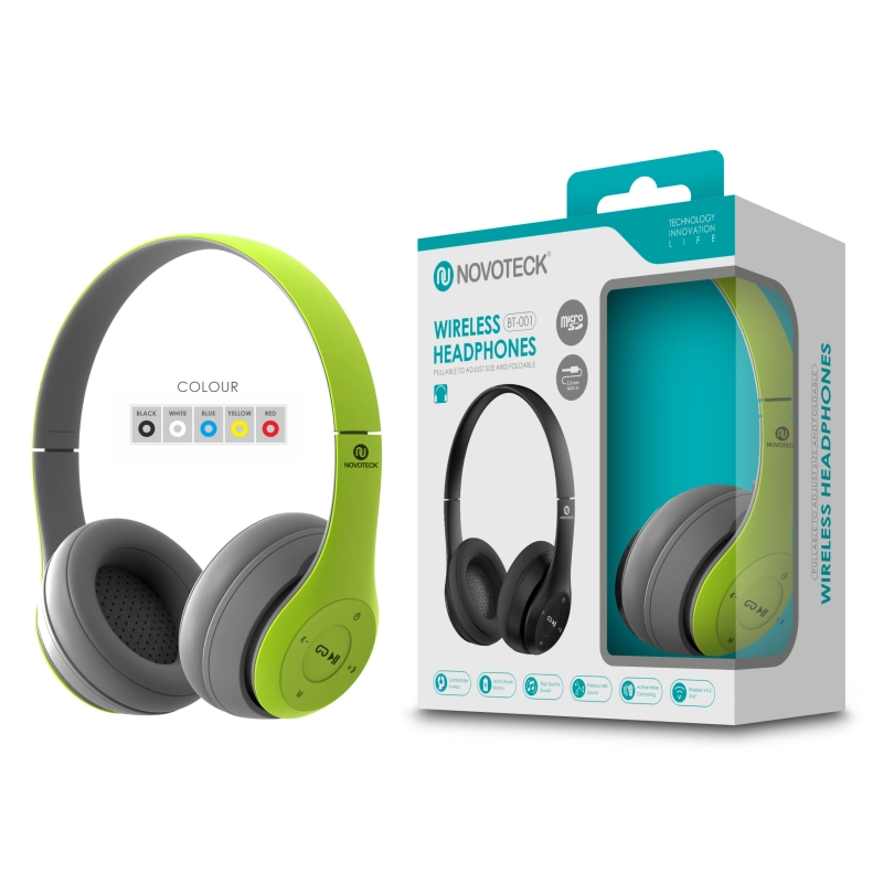 Auscultador Bluetooth Verde BT-001