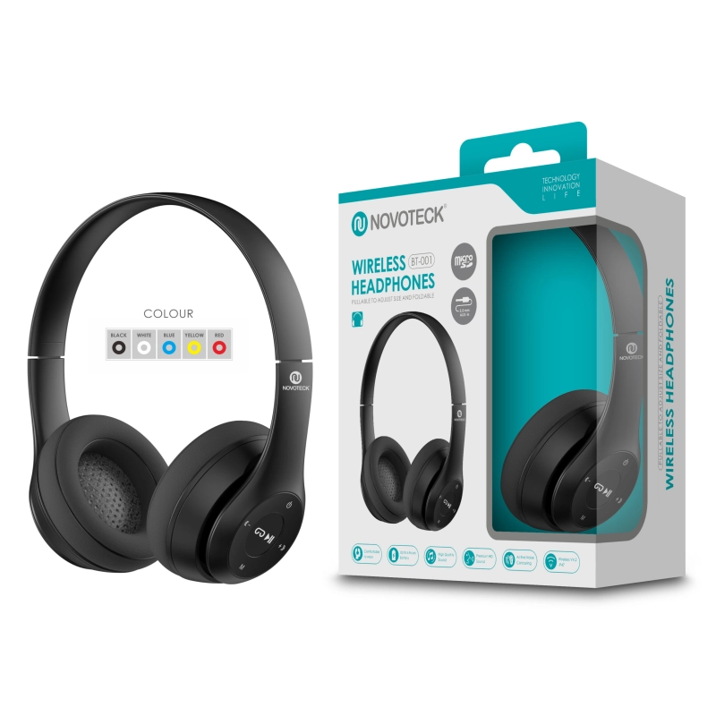 Auscultador Bluetooth Negro BT-001