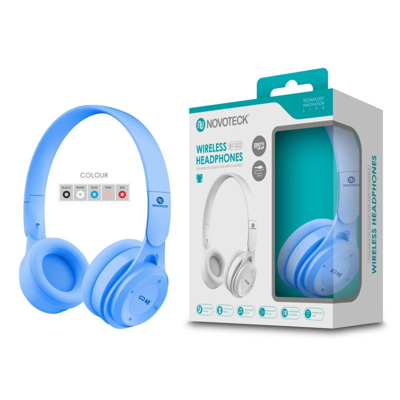 Auscultador Bluetooth Azul BT-002