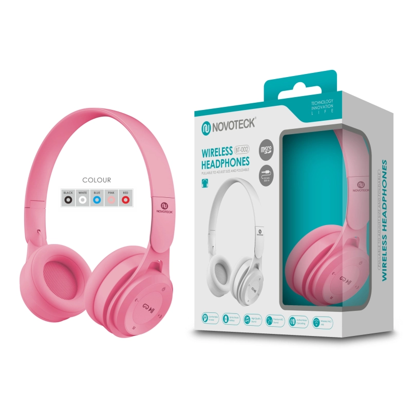 Auscultador Bluetooth Cor Da Rosa BT-002