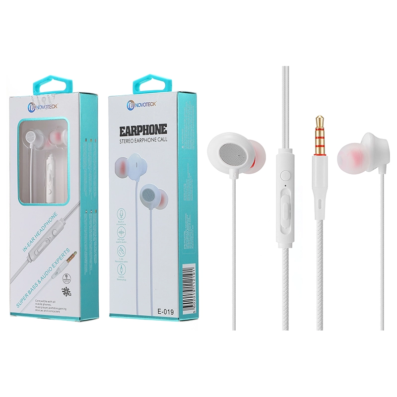 E-019 Auriculares Com Micro Branco