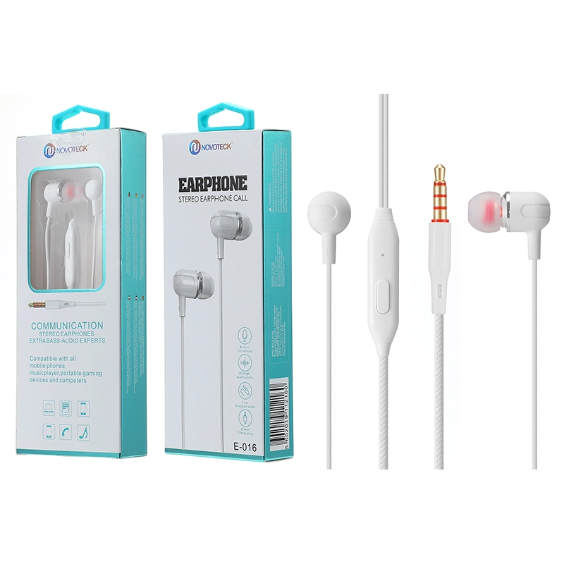 E-016 Auriculares Com Micro Branco