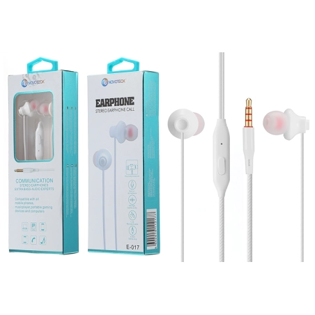 E-017 Auriculares Com Micro Branco