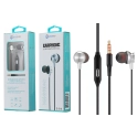 E-018 Auriculares Metal Com Micro Prateado