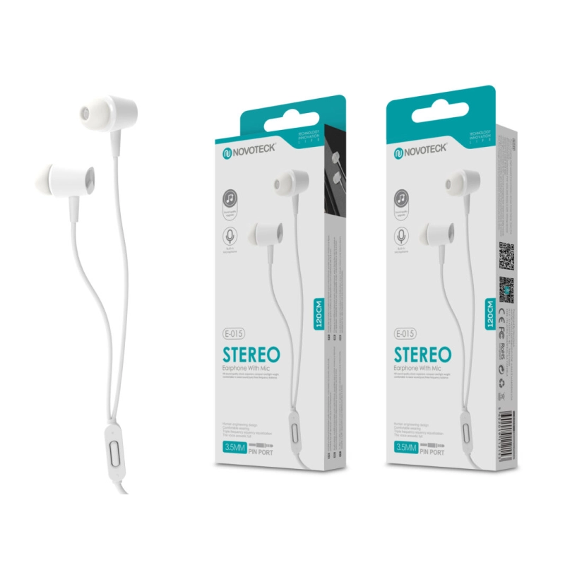 Auriculares Com Micro 120Cm Branco E-015