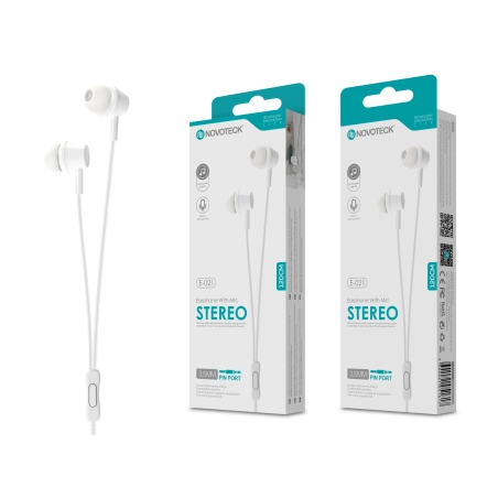 Auriculares Com Micro 120Cm Branco E-021