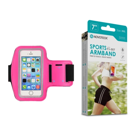 Bracelete Desportivo para Smartphone 3.5”-7.0” Rosa-Confortável-Ajustável-Impermeável PJ-007