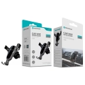 Suporte para Ventilação de Carro Novoteck Z-026 - Mecanismo de Gravidade, Rotação 360°, Cores Prateado/Cinza, para Telemóveis 3,