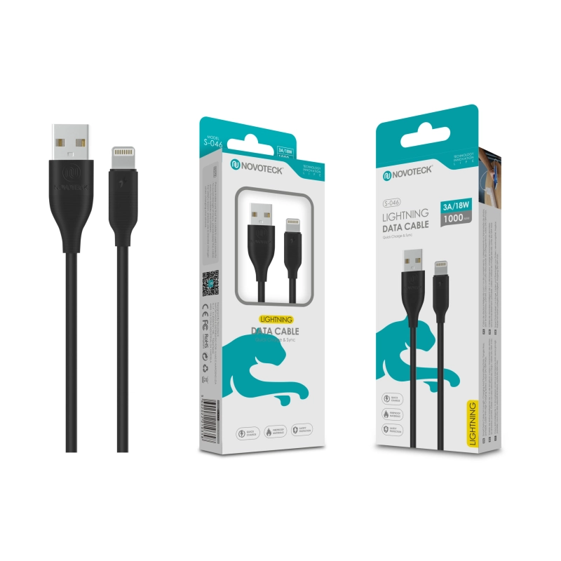 Cabo Lightning Negro 3A 1M 18W S-046